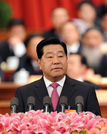 图文：全国政协主席贾庆林向大会作工作报告