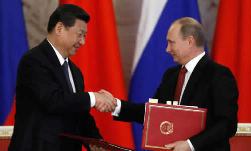 中俄联合声明:在主权,领土等问题相互支持(图)